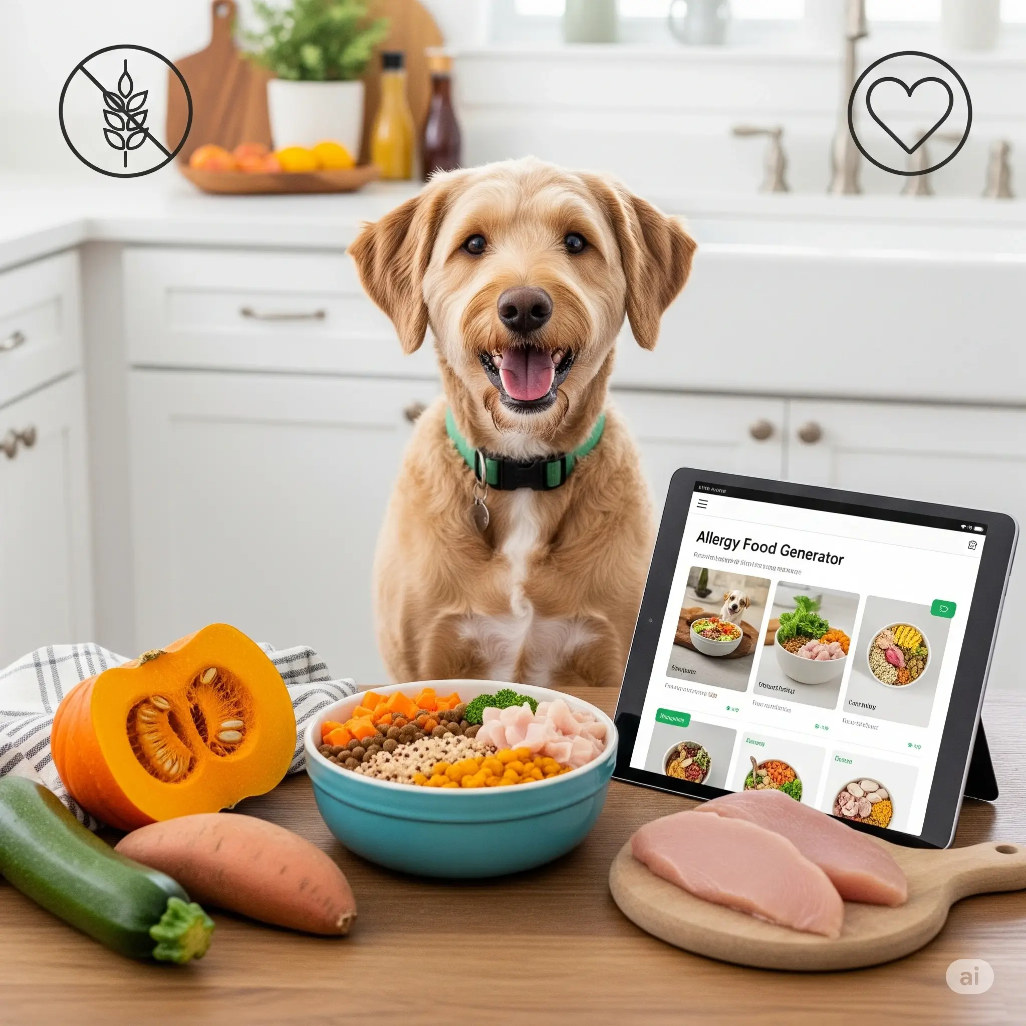 Balanced Homemade Recipes for Allergic Dogs Using Our Recipe Generator